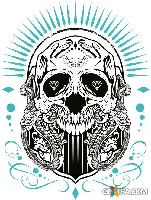 Fantastic Skulls - Shutterstock 55xEPS