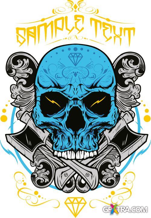 Fantastic Skulls - Shutterstock 55xEPS