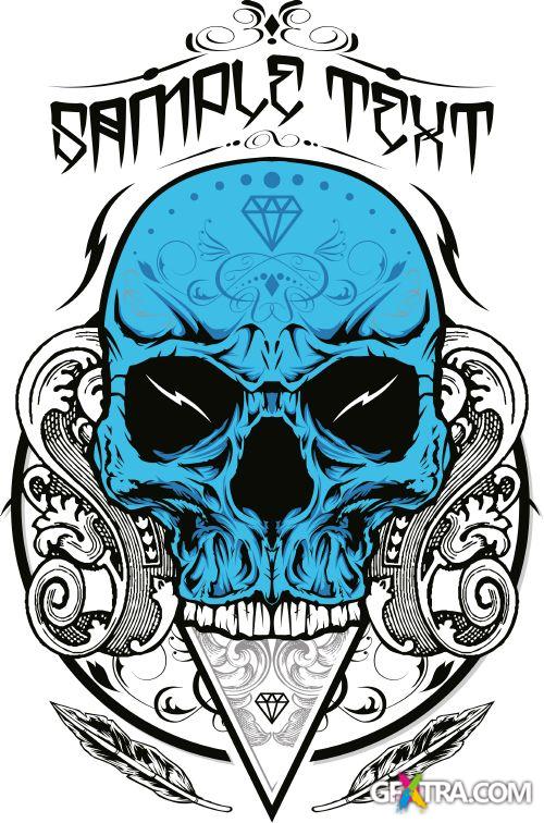 Fantastic Skulls - Shutterstock 55xEPS