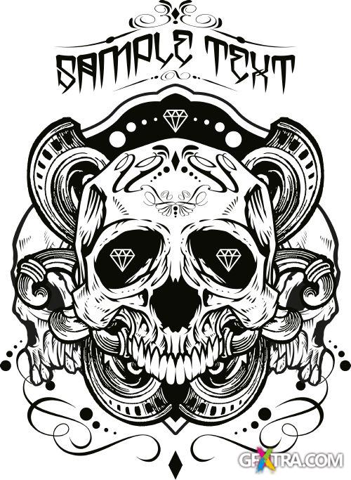 Fantastic Skulls - Shutterstock 55xEPS