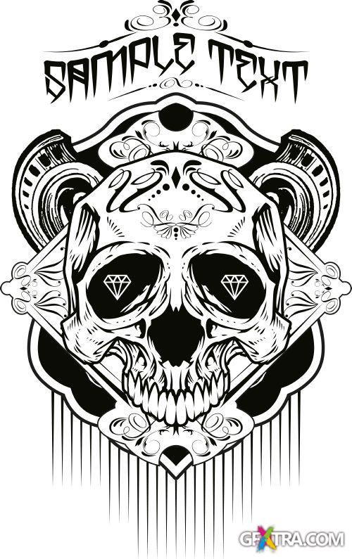 Fantastic Skulls - Shutterstock 55xEPS