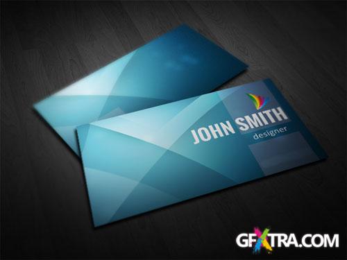 Blue Business Card PSD Template