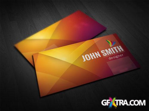 Orange Business Card PSD Template