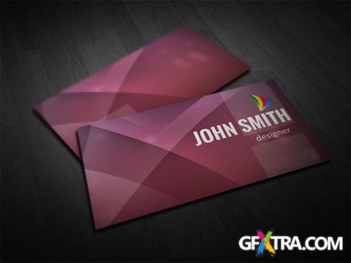 Purple Business Card PSD Template