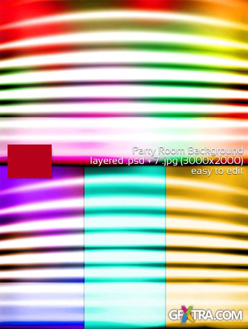 Party Lights Room PSD Backgrounds