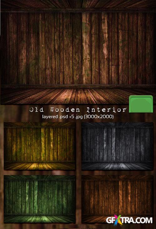 Old Wooden Room PSD Template