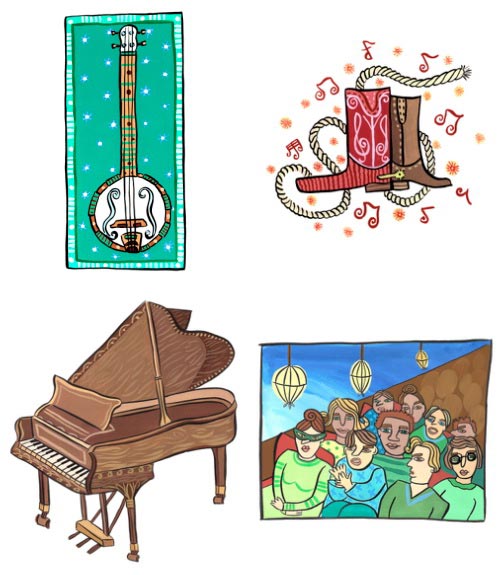 ArtVille Illustrations IL121 Musical World