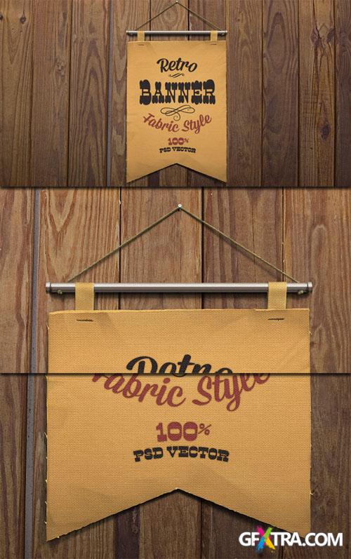 Pixeden - Retro Psd Hanging Banner