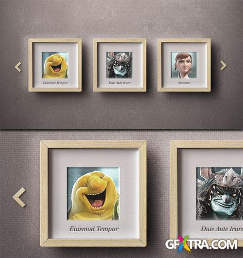 Pixeden - Carousel Psd Photo Frame Slider