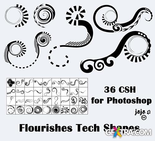 Flourishes Tech Shapes