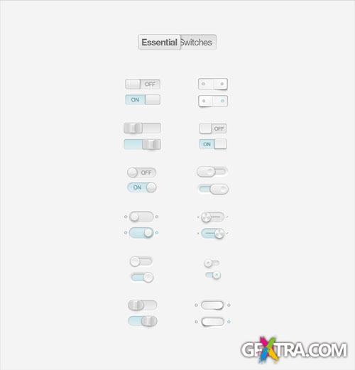 Pixeden - Essential Switches & Toggles Psd