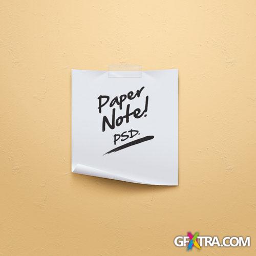 Pixeden - Paper Note Psd