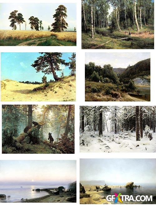 Natural landscapes on Canvases of Russian Artists, 139 Paintings HQ