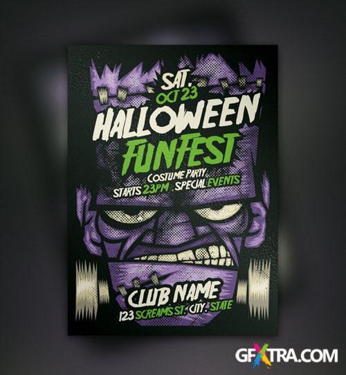 Pixeden - Franky Halloween Flyer Template