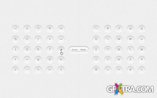 Pixeden - Social Media Clean Buttons CSS