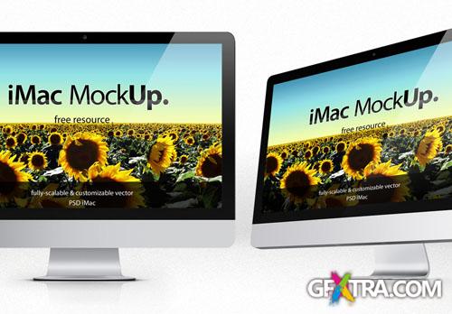 Pixeden - iMac Psd Mockup Template