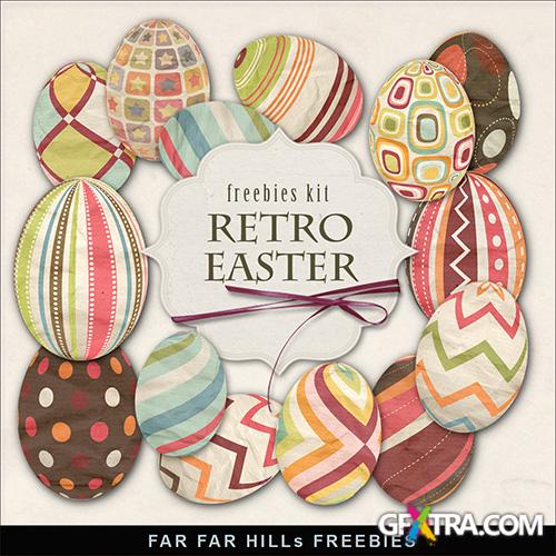 Scrap-kit - Retro Easter - Eggs PNG Images