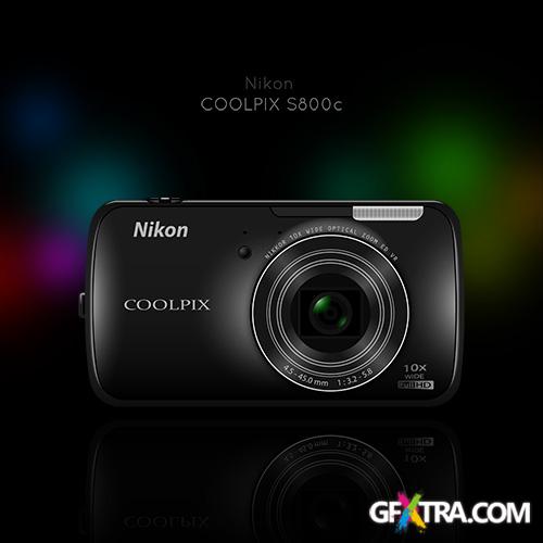 PSD Source - Nikon COOLPIX S800c