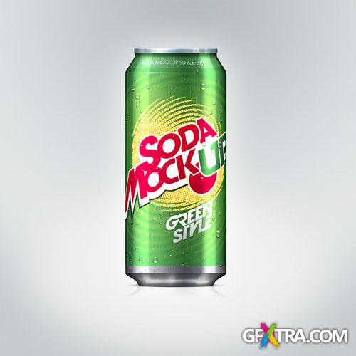 Pixeden - Psd Soda Can Mock-Up Template