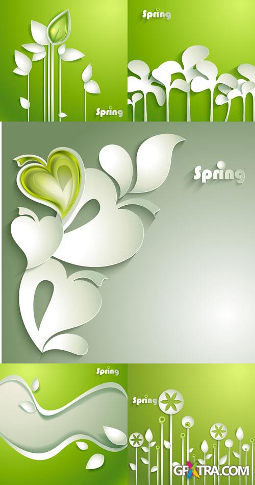 Spring Vector Backgrounds and Elements #1