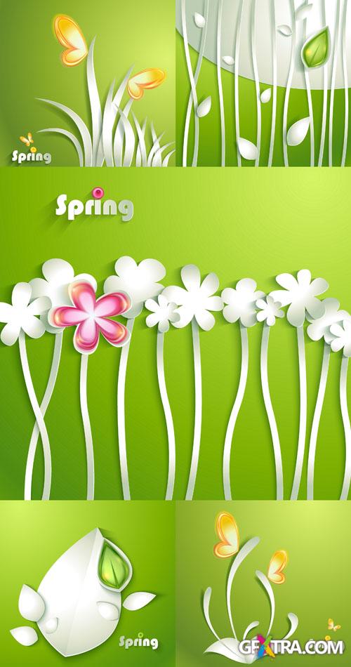 Spring Vector Backgrounds and Elements #2