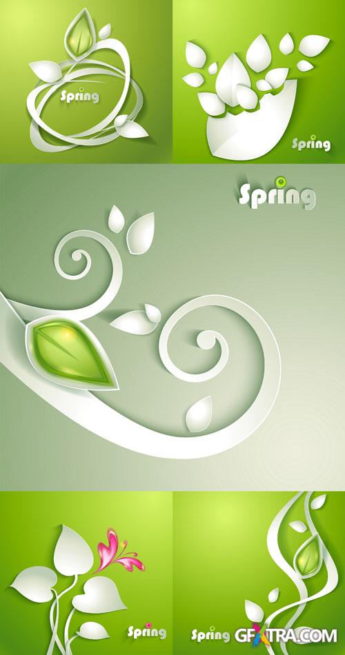 Spring Vector Backgrounds and Elements #4