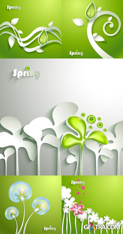 Spring Vector Backgrounds and Elements #5