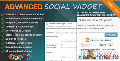 CodeCanyon - Advanced Social Widget v2.3.2  - WordPress Plugin