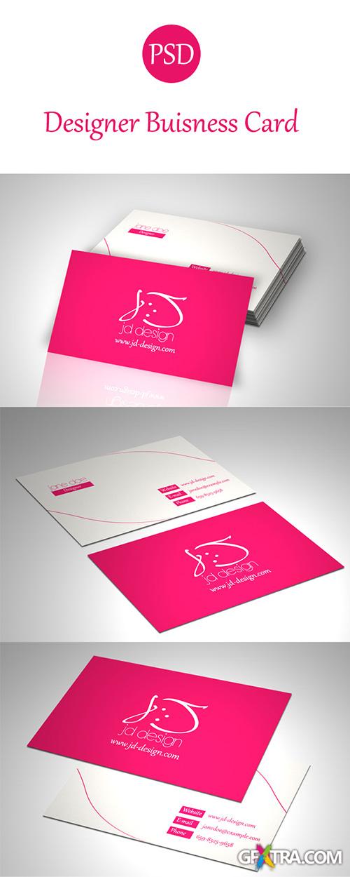 Designer PSD Buisness Card In Pink Style