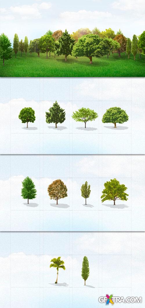 Pixeden - Trees Vector Collection Pack