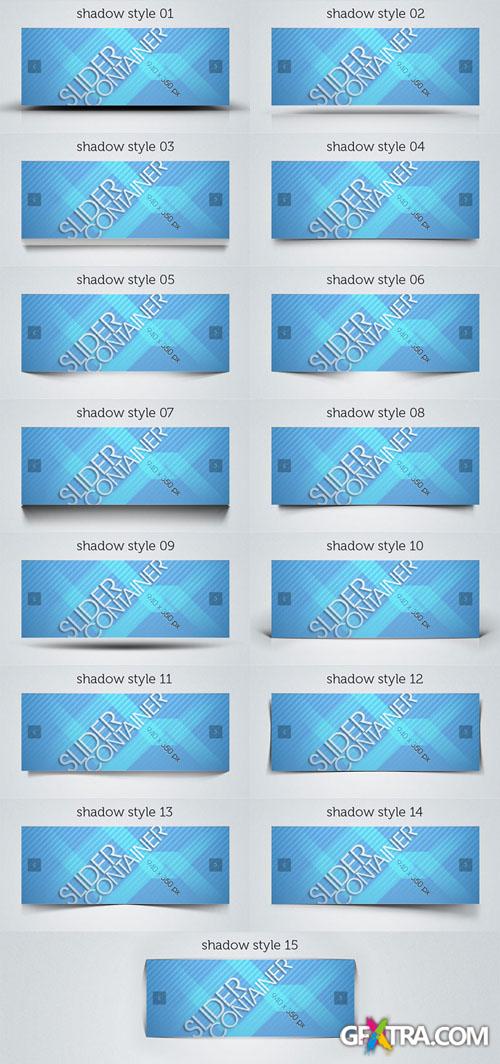 Pixeden - Web Slider Psd Shadows Pack