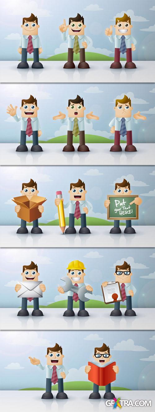 Pixeden - Business Man Vector Characters