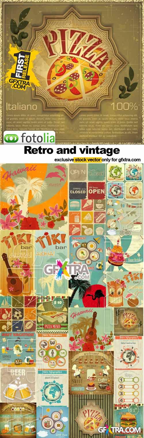 Retro and vintage collection - 25xEPS