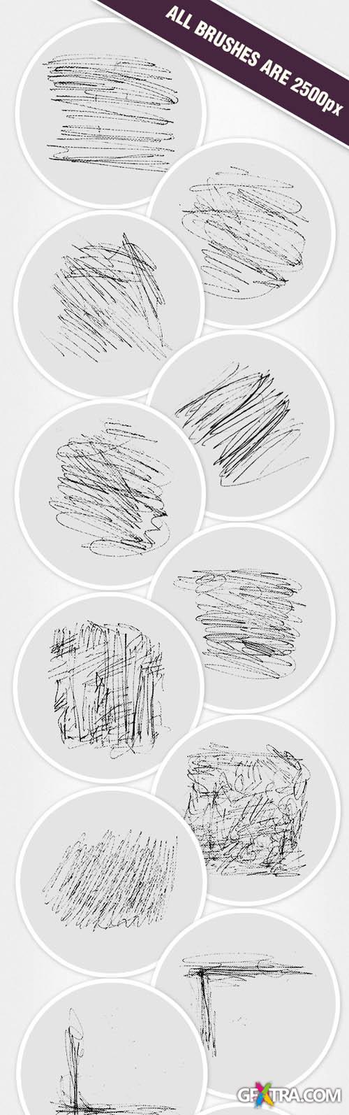 Ink Scratches Photoshop Brushes