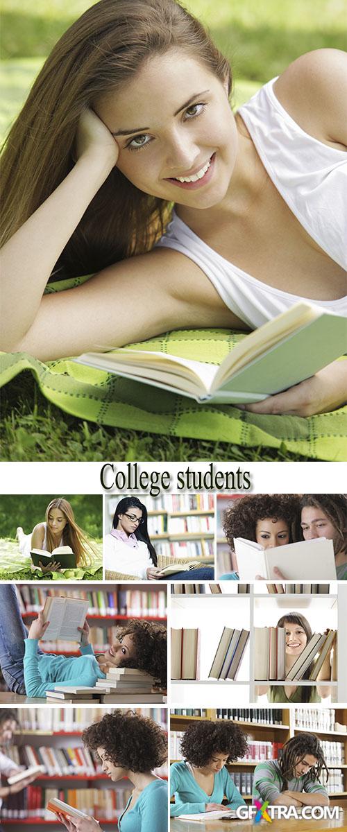 Stock Photo: College students