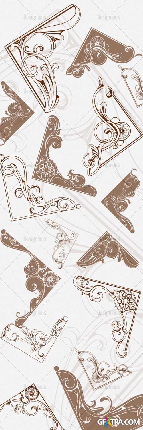 Decorative Floral Corners Set 50