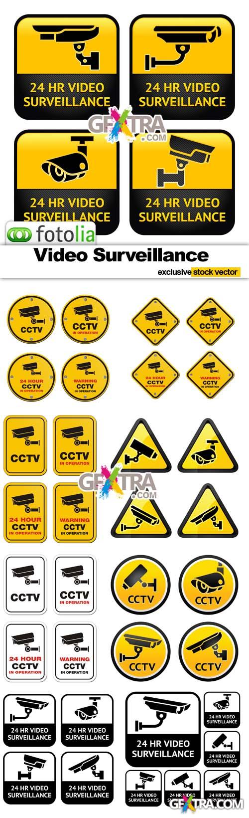 Video Surveillance - Vector Stock