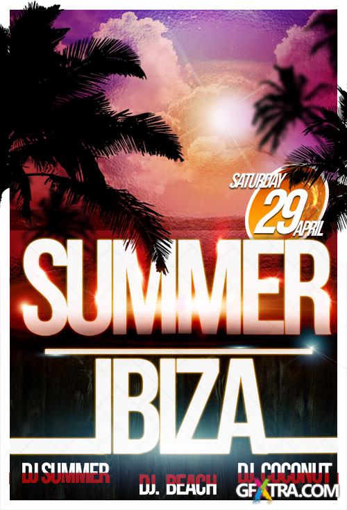 PSD Sources - Summer Ibiza Flyer 