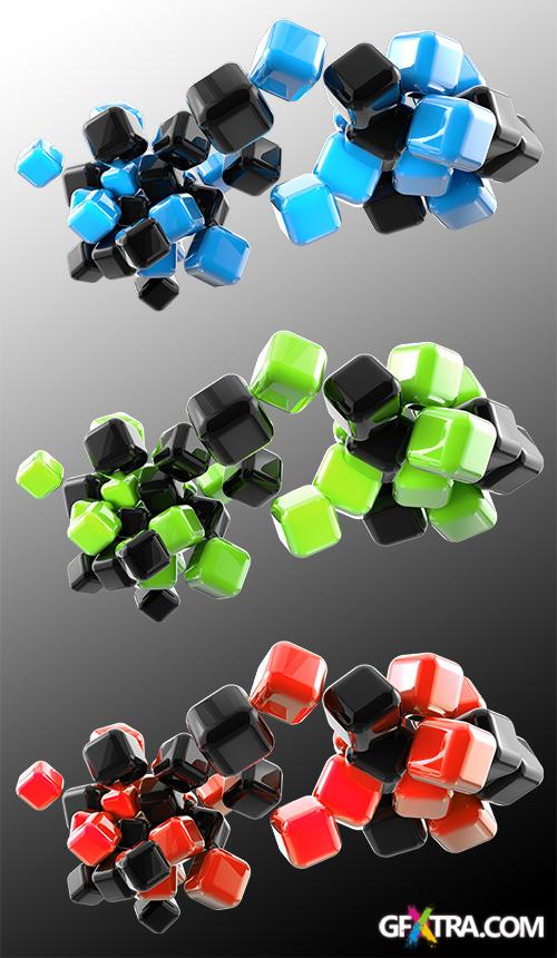 Round Cubes PSD & PNG Image Clipart