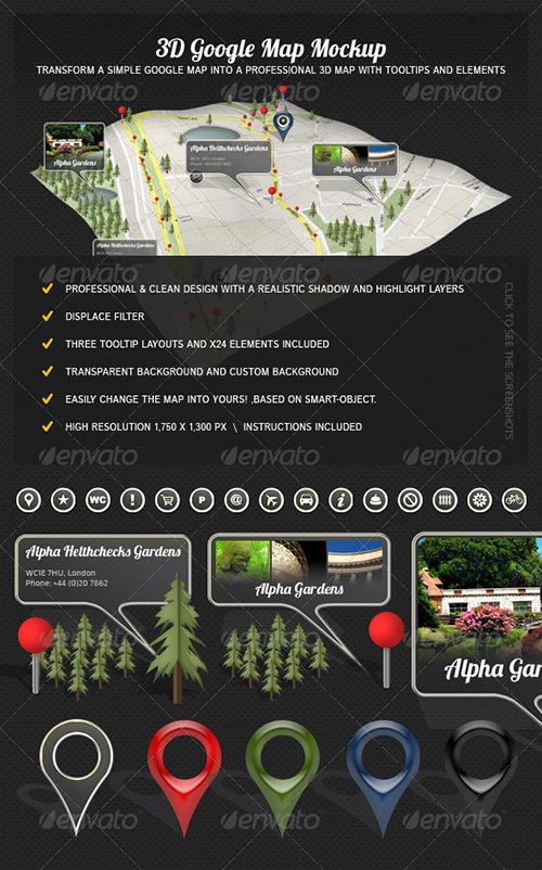 GraphicRiver - 3D Google Map Mock-up