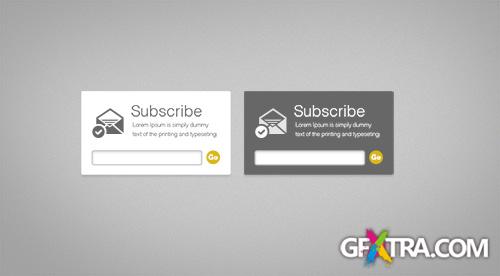 Beautiful Email Newsletter Subscription Form PSD