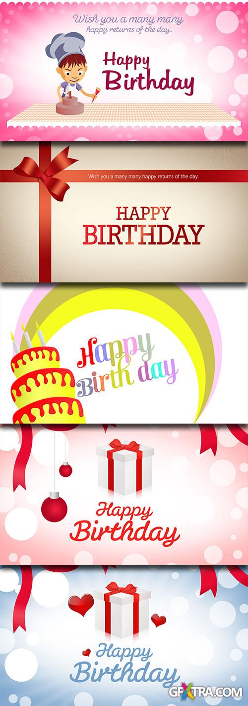 Greetings Card PSD Sources - Beautiful Birthday