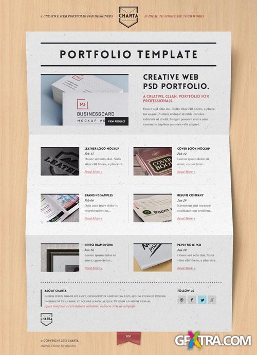 Pixeden - Charta Psd Creative Portfolio Design