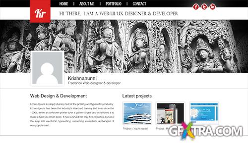 PSD Web Template - Web Designer Portfolio