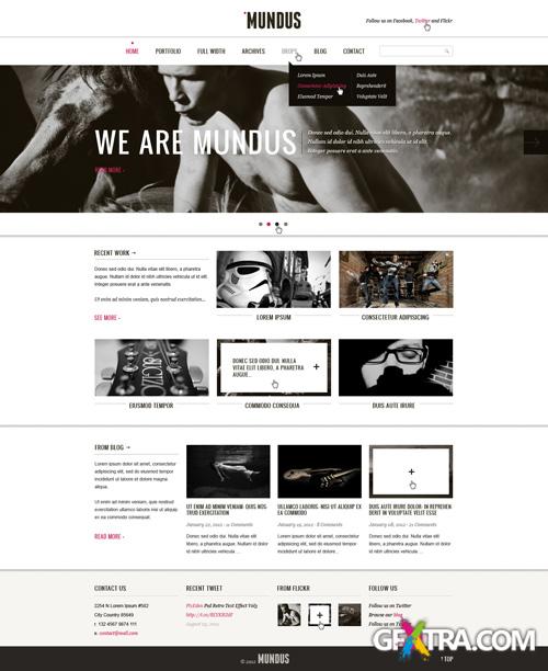 Mundus Agency Web Template PSD