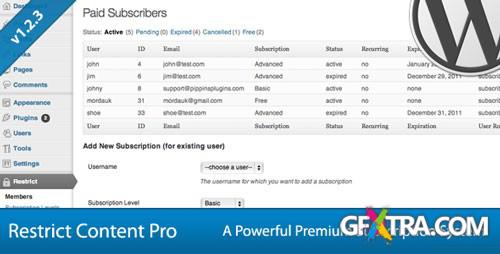 CodeCanyon - Restrict Content Pro v1.4.4.2