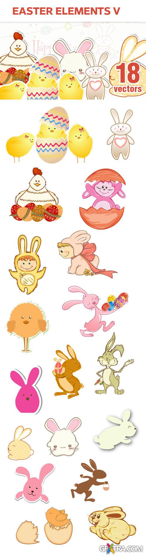 Designtnt - Vector Easter Elements Set 5