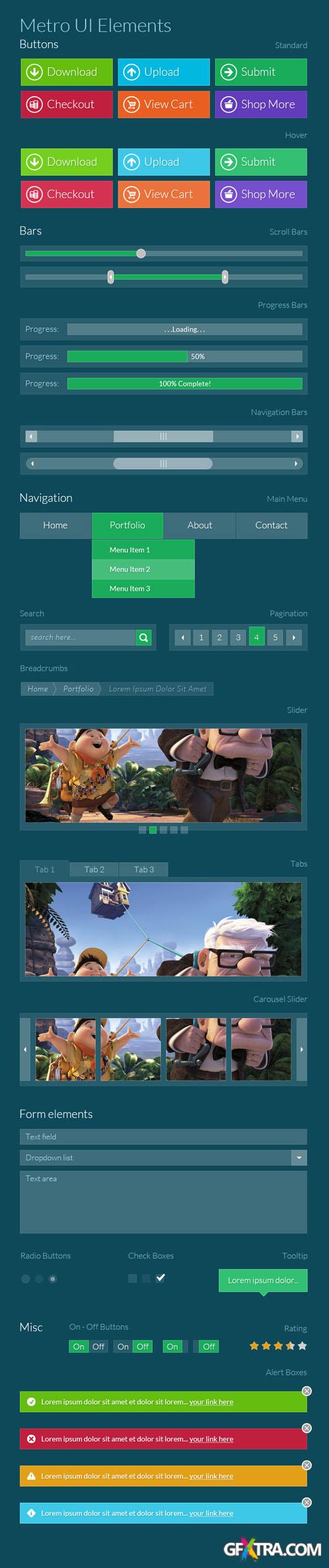 Designtnt - Web Metro UI Elements