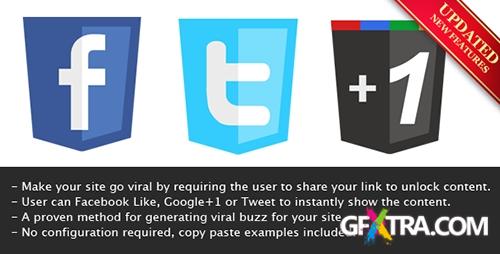 CodeCanyon - Viral Lock PHP - Like, Google+1 or Tweet to Unlock 