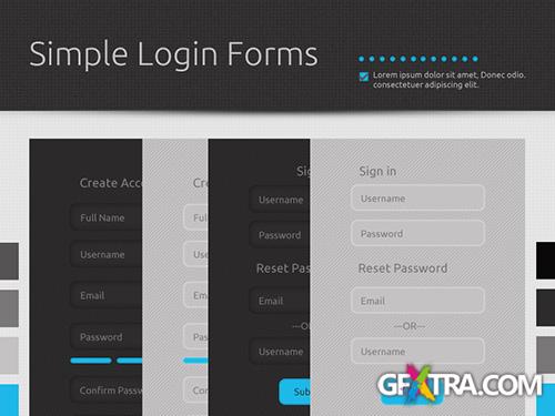 PSD Web Design - Simple Login Forms